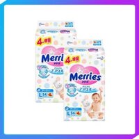 (Cộng thêm Miếng)Combo 2 Tã dán Merries size L54+4