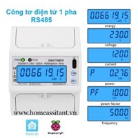 Công Tơ 1 Pha 6 Thông Số 100A Modbus RS485 DDS6619 (Hỗ trợ HomeAssistant)