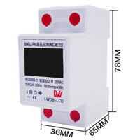 Công tơ điện tử 1 pha 220V-80A LW - đồng hồ đo công suất tiêu thụ điện