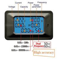 Công tơ điện tử 1 pha 6 thông số 20A , 100A  có đèn nền và reset - đồng hồ đo điện cảnh báo công suất