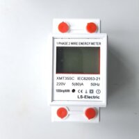 Công tơ điện tử 1 pha 80A 220V LS-Electric đo 4 thông số P U I Kwh có đèn nền- Đồng hồ đo công suất tiêu thụ điện