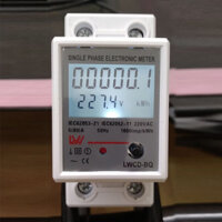 Công tơ điện tử 1 pha 80A có RESET LW/15000w Đồng hồ đo công suất điện độ chính xác cao màn hình hiển thị LCD P U I Kw