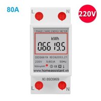 Công Tơ Điện Tử 1 Pha 80A Đồng Hồ Đo Công Suất Tiêu Thụ SinoTimer DS66