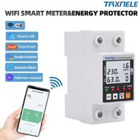 Công tơ điện tử 1 pha Đồng hồ đo điện 63A 220V RESET chính xác cao màn hình hiển thị LCD P U I Kwh