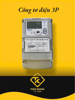 Công tơ điện tử 3 pha 3 biểu giá 10(100)A Vinasino VSE3T-10