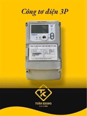 Công tơ điện tử 3 pha 3 biểu giá 10(100)A Vinasino VSE3T-10