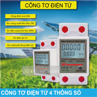 Công tơ điện tử 4 thông số 80A LWCD-BQ (Công suất (W) - Điện áp (V) - Cường độ dòng điện (A) - Điện năng tiêu thụ (kWh))