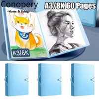 Conopery 1 Cuốn Sách Bảo Quản Tranh, Tranh A3 / 8K Album Ảnh Thư Mục, Túi Bền 60 Trang Dung Tích Lớn Trình Bày Danh Mục Đầu Tư Trẻ Em