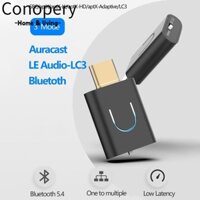 Conopery Bộ phát âm thanh Bluetooth 5.4, với Bộ chuyển đổi âm thanh nổi không dây Auracast LC3 Type-C, Trò chơi phát âm thanh LE có độ trễ thấp chuyên nghiệp aptX-LL / HD