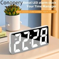 Conopery Đồng Hồ Báo Thức Kỹ Thuật Số Có Đèn led Hiển Thị Nhiệt Độ 12 / 24 Giờ