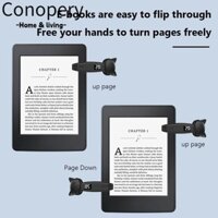 Conopery Electric Auto Page Turner, Thiết bị bấm ngón tay tương thích Bluetooth Mini, Máy quay trang di động tắt tiếng ABS cho Kindle Paperwhite