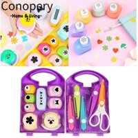 Conopery Kids Craft Hole Punch Shapes Set, Hướng dẫn sử dụng các dự án DIY Puncher Craft Set, Với hộp lưu trữ Máy cắt hình dạng nhựa