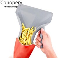 Conopery xúc bỏng ngô CONOPERY bằng nhựa tay cầm bên phải kiểu Pháp cho khoai tây chiên/đồ ăn nhẹ/tráng miệng/thức ăn nhanh