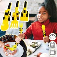 Constructive Eating - Construction Themed Set - Plate, Heavy Equipment Utensils