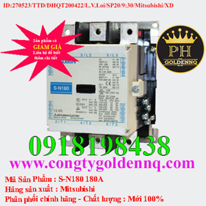Contactor S-N180 AC500V 2NO 2NC 180A 90kW