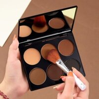Contouring Powder Highlighting Powder Brightening Shadow Powder Eyeshadow Nose Shadow Silhouette Powder Chống thấm nước Pearlescent Six-Color Contouring Palette Châu Âu Mỹ Trang điểm ruiqiao.my20250331