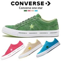 Converse One star ox bạc hà ngôi sao cổ điển da lộn nam nữ giày trò chuyện màu sắc dòng bạc hà vàng xanh