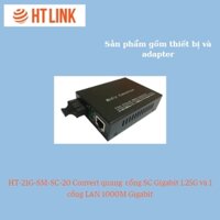 Converter Quang Singlemode 2 sợi quang HTLINK HT-21G-SM-SC-20 chuẩn Gigabit 1000M