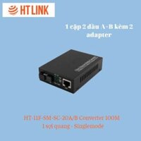 Converter Quang Singlemode 1sợi quang HTLINK HT-11F-SM-SC-20A/B chuẩn100M