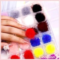Coo 3D Nail Pom Balls Mềm có thể tháo rời từ tính Fluffy Mẹo Phụ kiện làm móng tay