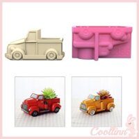 Coo Khuôn silicon bê tông ô tô nhỏ Nồi hoa mọng nước Khuôn thạch cao xi măng