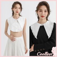Coo Thời Trang Đa Năng Áo Đính Kèm Nữ Xù Ve Áo Cổ Giả Dickey Top