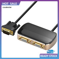 Cood 1 trong 2 Out Male sang Dual Female VGA Splitter Adapter cho màn hình máy chiếu HDTV