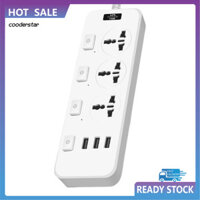 Cood Cắm Chơi Dải Nguồn USB Cho Ký Túc Xá 2500W US Cắm Đa Năng Thông Minh Ổ Cắm Điện Chịu Nhiệt