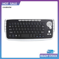 Cood Đèn báo Bàn phím không dây Mini cho văn phòng Bàn phím đa chức năng 24G với chuột Trackball quang học thông minh