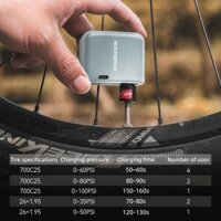 [coodoo] ROCKBROS Bơm Mini Xe Đạp Bằng Điện, Áp Suất Cao 100 PSI, Sạc Type c Chính hãng , siêu nhẹ có thể mang theo AS1
