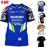 Cool ✷ ❈ Áo thun xe máy Suzuki Moto-Gp Ecstar 2022 Áo thun đua xe nam thời trang mùa hè 2022