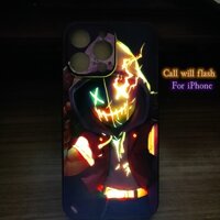 Cool anime led call flash phone case cho iphone 14 plus 12 13 mini 11 pro xs max x xr 7 8 plus Ốp điện thoại phát sáng thông minh vui nhộn