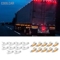 CoolCar 10 Cái/bộ 16 Đèn LED Xe Kéo Tải Bên Cột Mốc 1200LM Báo Rẽ IP67 Chống Thấm Nước Cho 12‑24V