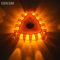 CoolCar 3 Tam Giác LED Đường Pháo Sáng Bên Khẩn Cấp Đèn An Toàn Hiệu Nhấp Nháy Cảnh Báo Bộ Có Đế Từ Tính Móc Túi