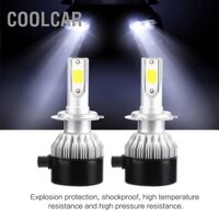 CoolCar Bộ 2 Đèn Pha LED Mini Ô Tô Siêu Sáng Tự Động  Bóng 55W 6000K Cho H7