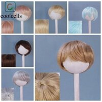 Coolcells 1 / 6 Bộ tóc giả búp bê, Bộ tóc giả búp bê nhiều màu bằng sợi nhiệt độ cao, Đồ chơi trẻ em Trang phục búp bê màu xám xanh đen Phụ kiện búp bê tóc ngắn