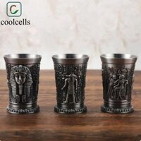 Coolcells 3D Ly Rượu, Ai Cập Huyền Thoại Chống Trơn Trượt Retro Cốc Kim Loại, Sáng Tạo Kích Thước Nhỏ Chống Rơi Cốc Cocktail Nhỏ Rượu