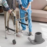 Coolcells 4 Chiếc Trượt Trượt Tuyết Người Cao Tuổi, Màu Xám Ổn Định Walker Trượt Tuyết Trượt Tuyết, Bền Chống Trượt Miếng Lót Chân Xe Đạp Di Động Miếng Lót Chân Để Đi Bộ Gậy