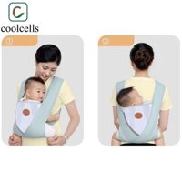 Coolcells Baby Wrap Carrier, Túi xách Kangaroo cho trẻ sơ sinh, Ba lô trẻ sơ sinh, Lưới Cotton di động ngang Loại quấn trẻ sơ sinh