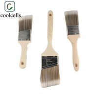 Coolcells Bộ cọ sơn 5 chiếc, Áp dụng tay cầm bằng gỗ đều Bàn chải treo tường mềm, Dụng cụ chải tường sợi hóa học dày vát thực tế Loại bỏ tro