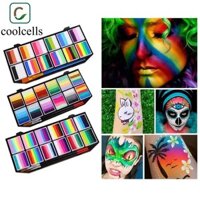 Coolcells Body Face Painting Kit, Rainbow Sọc Nhiều Màu Trang Điểm Body Art Painting, Sơn Dầu Cơ Thể Chống Thấm Nước Lâu Dài Dễ Dàng Vệ Sinh Halloween Dụng Cụ Trang Điểm Cosplay