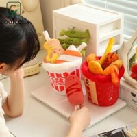 Coolcells Cây nhồi bông nhồi bông, Giả vờ nấu thịt viên trong chậu Búp bê sang trọng, Đồ chơi đệm gối mềm mại giống như thật Kawaii Lẩu xiên Đồ chơi nhồi bông cho trẻ em