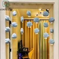 Coolcells Cloud Mass Door Rèm, Sang Trọng Dễ Thương Cửa Treo Rèm, Trang Trí Nhà 7 Bài Viết Phong Cách Hàn Quốc 18 Miếng Đám Mây Khối Tua Rua Màn Quà Tặng