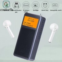 Coolcells Đài phát thanh Bluetooth di động Mini, Loa tích hợp Đài phát thanh nổi DSP FM đa chức năng, Máy nghe nhạc có thể sạc lại Đồng hồ báo thức Loa Bluetooth không dây ngoài trời