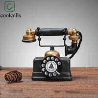 Coolcells Điện thoại quay Thủ công, Mô hình điện thoại mô hình phong cách châu Âu, Đồ trang trí bàn bằng nhựa Bộ đếm cổ điển
