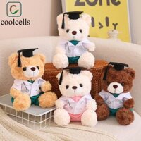 Coolcells Doctor Cap Búp bê gấu tốt nghiệp, Đồ chơi nhồi bông búp bê mềm Đồ chơi nhồi bông gấu độc thân, Quà tặng kỷ niệm Ngồi với mũ bác sĩ Búp bê động vật gấu 23cm Sinh viên