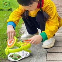 Coolcells Hộp quan sát côn trùng cho trẻ em, với lỗ thoáng khí Bộ sưu tập bắt bọ bằng nhựa, Thiết thực có tay cầm Vỏ đôi Hộp nhân giống côn trùng bằng đèn LED cho nhện