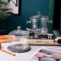 Coolcells Nồi Canh Nấu Rau Thủy Tinh Chống Cháy Nổ Mini Nồi Chịu Nhiệt