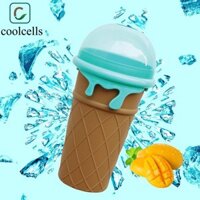 Coolcells Slushy Cup, Cốc Bóp Hình Kem Silicon, Hộ Gia Đình Làm Mát Nhanh Có Thể Tái Sử Dụng Với Thìa Rơm Sinh Tố Làm Cốc Nước ép
