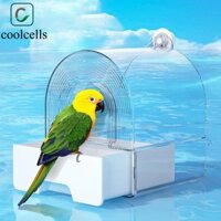 Coolcells Vẹt Treo Bồn Tắm, Lồng Tắm Chim Treo Tường Trong Suốt, Thiết Kế Ngăn Kéo Gia Đình Có Thể Tháo Rời Hộp Tắm Chim Lớn Cockatiel